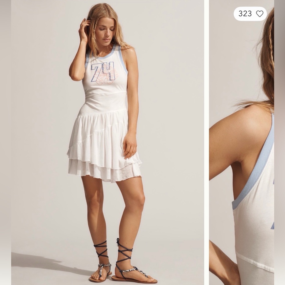 NWT Anthropologie Daily Practice Varsity Sleeveless Midi Tank Dress